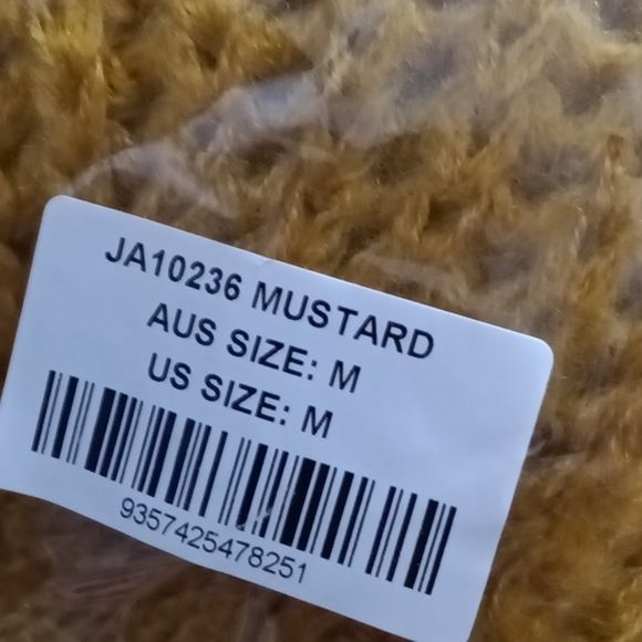 #25 BRAND NEW WITH TAGS PETAL & PUP VITERBO KNIT SWEATER IN MUSTARD - Picture 7 of 7